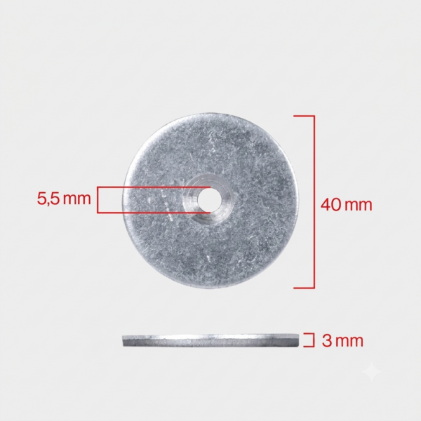 3D measuring point disk for attaching reference spheres on walls, concrete or wooden surfaces - Image 3