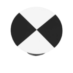 Round checkerboard target 6" with magnetic connection