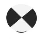 Round checkerboard target 4.5" with magnetic connection