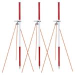 Set consisting of 3 ranging poles with ranging pole strut support with clamp